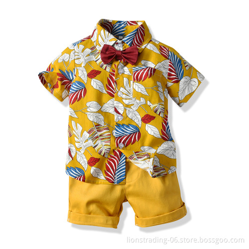 2021 Wholesale Asian-Striped Cartoon Baby Suits for Boys at Boutique Kids Clothing Store